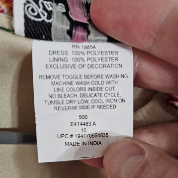 Rare Editions Size 16 Dress Ivory Chiffon Floral Smocked Boho Boutique Timeless - Picture 5 of 7